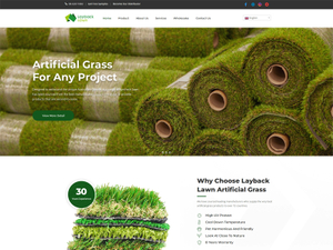 人造草坪行业外贸网站案例